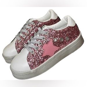Lola and the Boys Pink Glitter Star Shoez